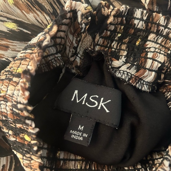 MSK Abstract Pattern Long Sleeve Dress - Picture 6 of 11